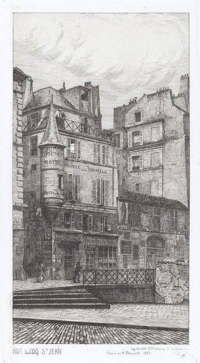Rue du Coq St. 作者 AdolpheThéodoreJules武术波特蒙特