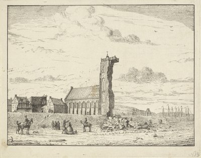 埃格蒙德安泽（Egmond aan Zee）倒塌的塔楼，1741 年 作者 阿德里安·斯宾德