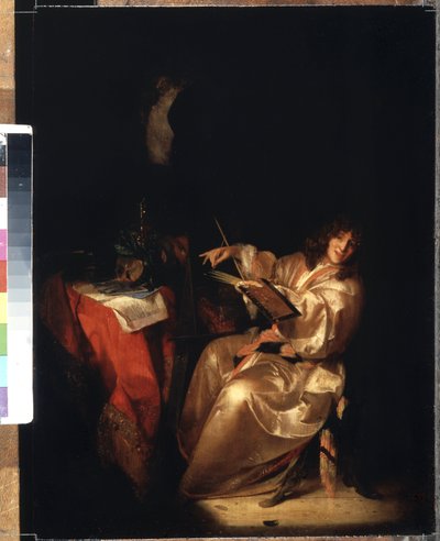 Autoportrait（自画像）。Adriaen van der Werff（1659-1722 年）的绘画作品。木板上的水彩画，38.5 x 29 厘米 作者 阿德里安·范德沃夫