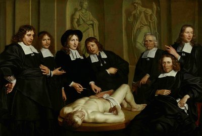 Frederik Ruysch博士的解剖课，1670年 作者 阿德里亚恩·贝克尔