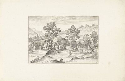 有行人的风景
安特卫普周围的风景（系列名称） 作者 阿德里亚恩·科拉特