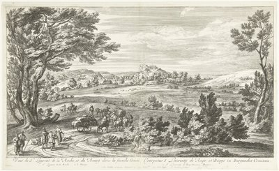Gezicht op Saint Laurent de la Roche
Veuë de St. Laurent de la Roche, et du Bourg dans la franche Comté（物上标题） 作者 亚当·弗兰斯·范·德·穆伦