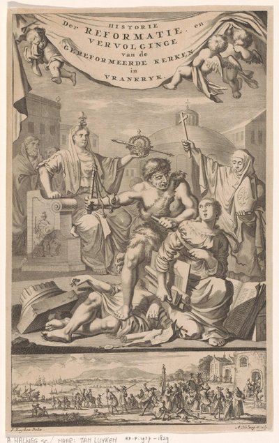 法国归正会教堂遭持刀男子袭击
扉页：E. Benoist，Historie der Gereformeerde Kerken van Vrankrijk，1696 年 作者 阿德里亚恩·海尔维格（Adriaen Haelwegh）