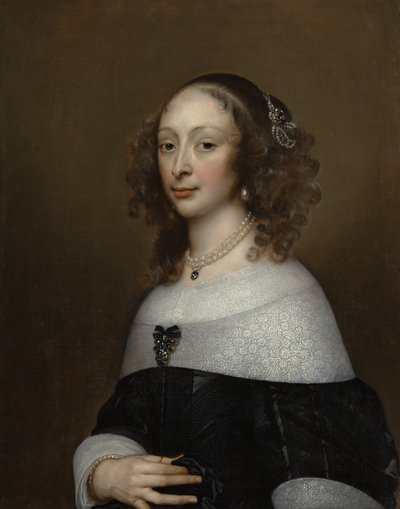 女人的画像，约。 1653。 作者 阿德里安·汉尼曼