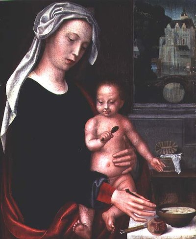 圣母玛利亚和孩子(面板) 作者 Adriaen Isenbrandt或Isenbrant