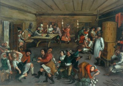 1622年的荷兰语Merrymaking 作者 阿德里亚恩·扬斯（Adriaen Jansz）。范·奥斯塔德