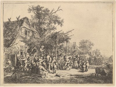 1610-85年，在格子下跳舞。 作者 阿德里亚恩·扬斯（Adriaen Jansz）。范·奥斯塔德