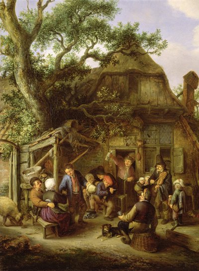 Happy Peasants，1648（详情）（见242086） 作者 阿德里亚恩·扬斯（Adriaen Jansz）。范·奥斯塔德