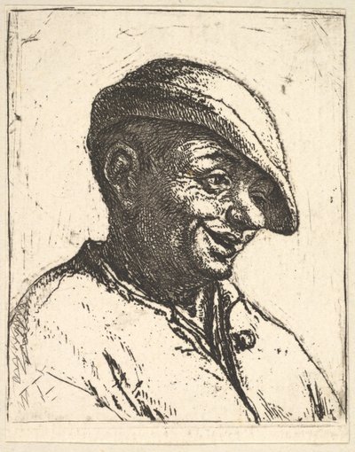 笑农民，1610-185年。 作者 阿德里亚恩·扬斯（Adriaen Jansz）。范·奥斯塔德