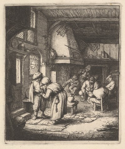 农民付账，十七世纪。 作者 阿德里亚恩·扬斯（Adriaen Jansz）。范·奥斯塔德