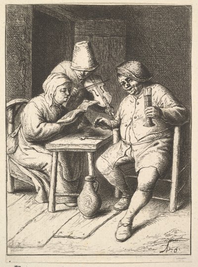 唱歌夫妇和小提琴，161-85。 作者 阿德里亚恩·扬斯（Adriaen Jansz）。范·奥斯塔德