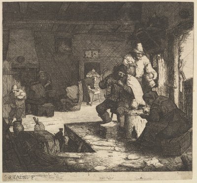 旅馆的吸烟者，1610-185。 作者 阿德里亚恩·扬斯（Adriaen Jansz）。范·奥斯塔德