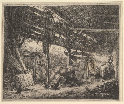 谷仓，1647年。 作者 阿德里亚恩·扬斯（Adriaen Jansz）。范·奥斯塔德