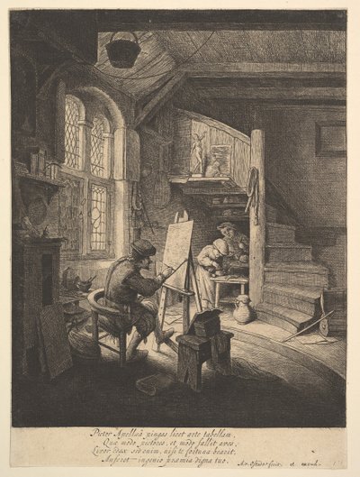 画家，1610-185年。 作者 Adriaen Jansz. van Ostade