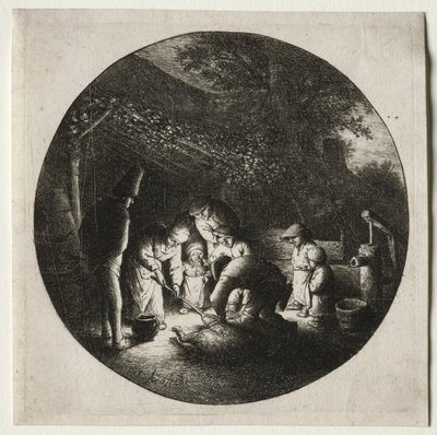 杀猪人。 作者 阿德里亚恩·扬斯（Adriaen Jansz）。范·奥斯塔德