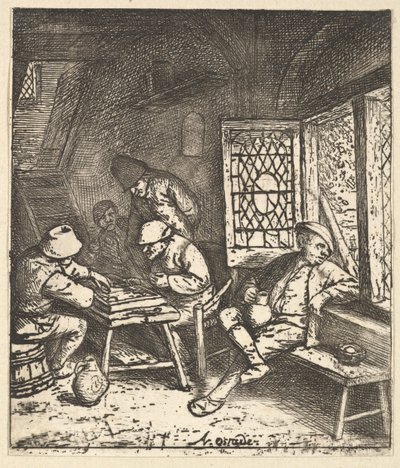 Tric Trac播放器，1610-185。 作者 阿德里亚恩·扬斯（Adriaen Jansz）。范·奥斯塔德