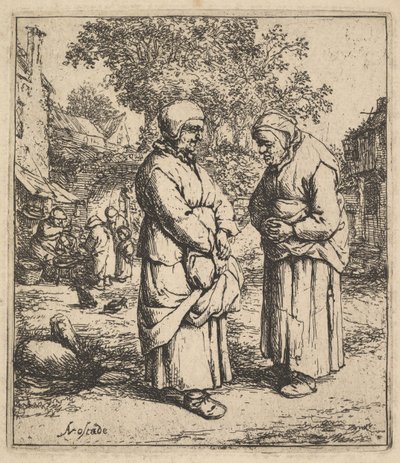 两位八卦，1610-185。 作者 阿德里亚恩·扬斯（Adriaen Jansz）。范·奥斯塔德