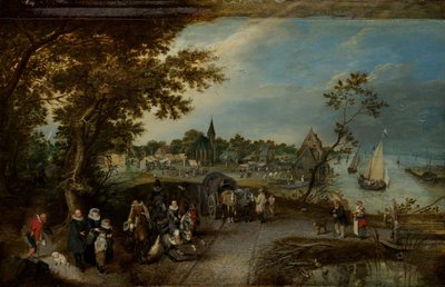 Landscape with Figures and a Village Fair (Village Kermesse) 作者 阿德里亚恩·彼得森·范德文纳
