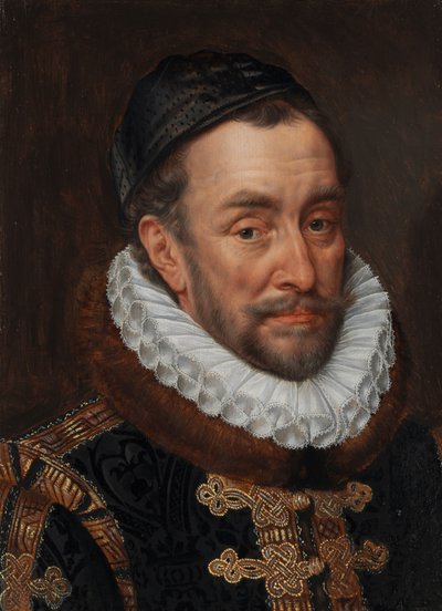 奥兰治亲王威廉一世的肖像 威廉一世 (1533-84)，奥兰治亲王，被称为“沉默者威廉” 作者 阿德里亚恩·托马斯（Adriaen Thomasz）。键