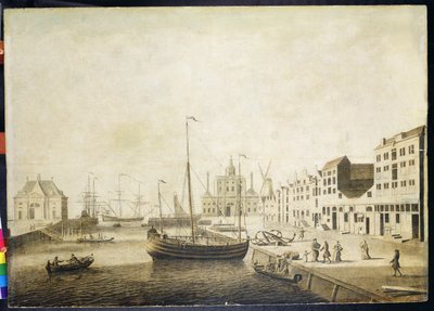 勒夫港风景（灰彩画） 作者 阿德里安或亚伯拉罕·萨尔姆