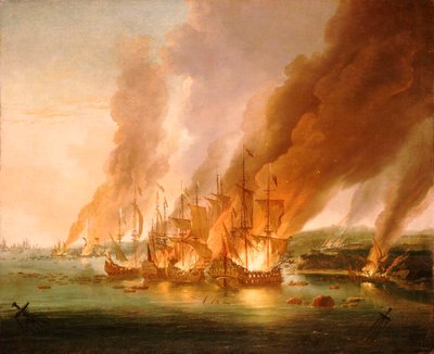 拉霍格战役，1692 年 5 月 23 日，17 世纪末（油画） 作者 阿德里亚恩·范·迪斯特