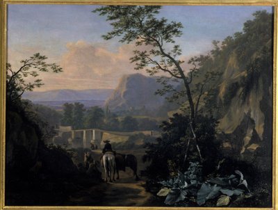 南部景观与骑士，1654年 作者 Adriaen van Eemont