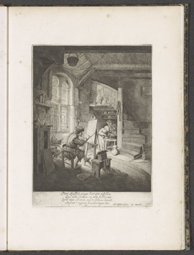 画家在工作室 作者 Adriaen van Ostade