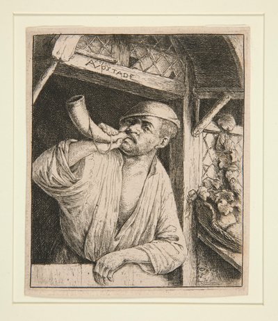 The Baker Sounding his Horn 作者 阿德里安·范·奥斯塔德