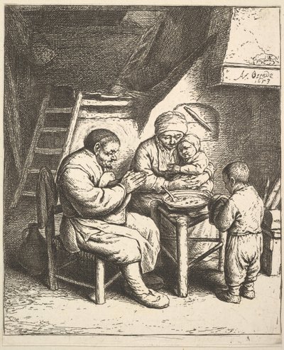 祝福》，1610-85。 作者 阿德里安·范·奥斯塔德
