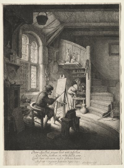 画家工作室 作者 Adriaen van Ostade