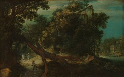 林间空地上的射手，约 1620-1661 年（木板油画） 作者 阿德里亚恩·范·斯塔贝姆