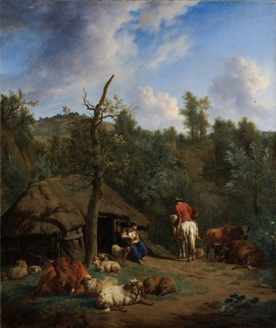 小屋，1671年 作者 阿德里亚恩·范·德·韦尔德