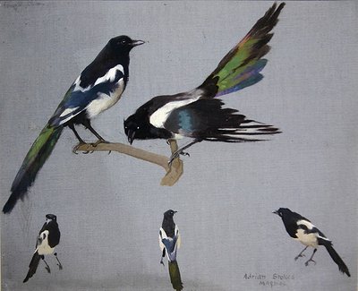 喜鹊（布面油画） 作者 阿德里安·斯科特·斯托克斯