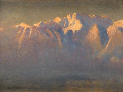 勃朗峰（放在船上的布面油画） 作者 阿德里安·斯科特·斯托克斯