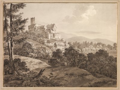 城堡南德斯坦的景色，c。 1795年。 作者 阿德里安·辛格