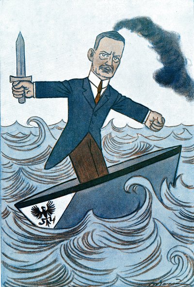 威廉-库诺（Wilhelm Cuno，1876-1933 年）的漫画。阿德里安-巴雷尔（1877-1931 年）的绘画，选自《幻想曲 作者 阿德里安·巴雷尔