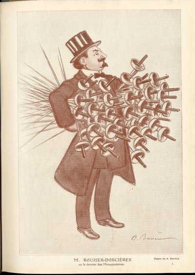 Fantasio，约1912_4_1 - A Barrere（1874-1931）的插图：击剑 - Rouzier Dorcieres 作者 Adrien Barrere