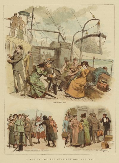 在大陆上度假（在路上）（chromolitho） 作者 Adrien Emmanuel Marie