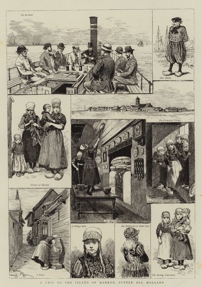 前往Marken岛，Zuyder Zee，荷兰 作者 Adrien Emmanuel Marie