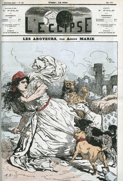 吠叫，共和国被保皇党或波拿巴狗追捧。 Adrien Marie 的“L