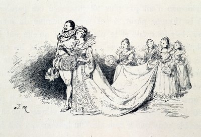 Riquet a la Houppe - 在“Les contes de fee”中，Charles Perrault，插图由 Adrien Marie 作者 艾德里安·伊曼纽尔·玛丽