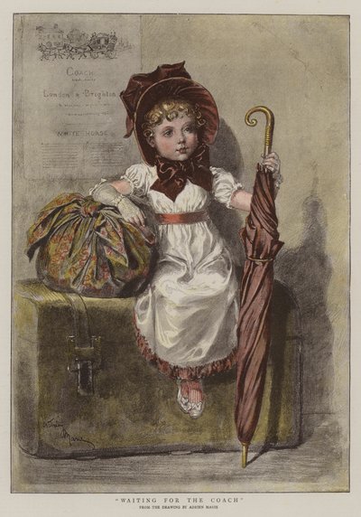 等待教练（chromolitho） 作者 Adrien Emmanuel Marie