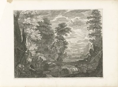 以小镇为背景的瀑布
波西米亚四景（系列名称） 作者 Aegidius Sadeler (II) （归属于）