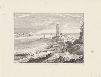海景与塔楼废墟 作者 Aegidius Sadeler (II) （归属于）