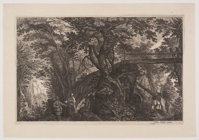 森林与右边的木桥，选自《波西米亚八景 作者 爱迪德斯·萨德勒二世