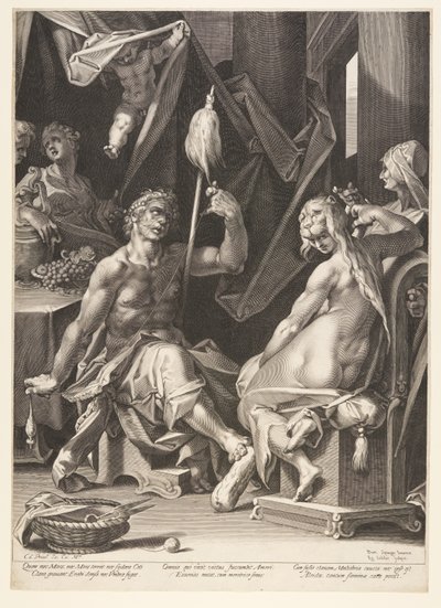 赫拉克勒斯与奥姆法尔 作者 Aegidius Sadeler II