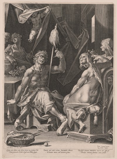 赫拉克勒斯与奥姆法尔 作者 Aegidius Sadeler II
