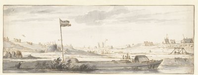 1648 年在多德雷赫特城外挖掘马勒加特河 作者 Aelbert Cuyp（归因于）
