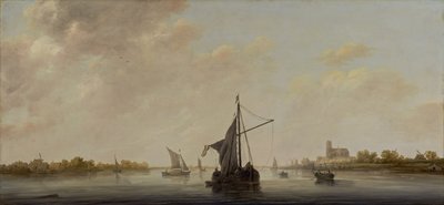多德雷赫特的马斯河景观 作者 艾伯特·奎普（Aelbert Cuyp）