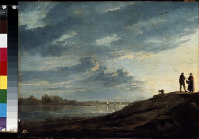 "河上的日落 阿尔伯特（Aelbert 或 Aelbrecht）-库伊普（1620-1691 年）1650 年的作品 尺寸 38.5x53 厘米 圣彼得堡艾尔米塔什博物馆 作者 艾伯特·奎普（Aelbert Cuyp）